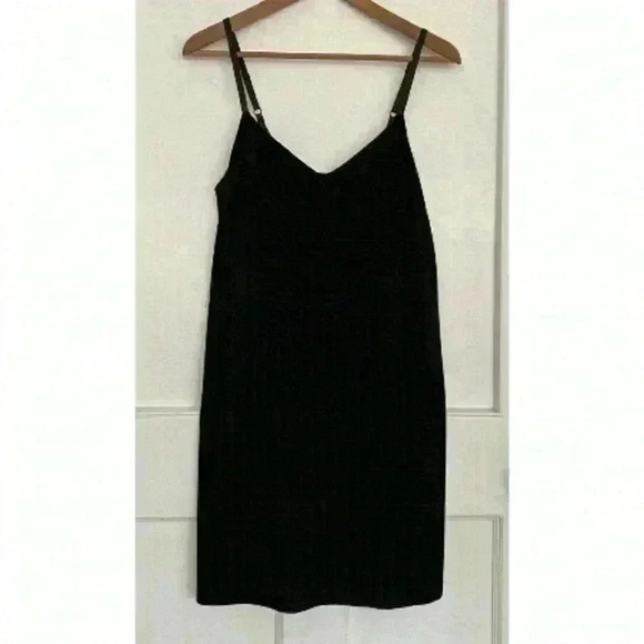 BNWT Black Velvet Slip Dress Size S - Picture 1 of 7